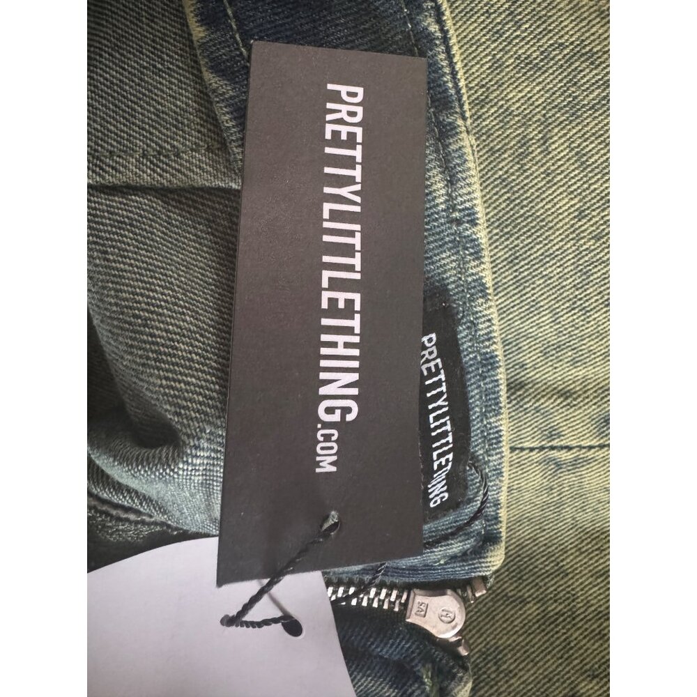 2/$30 NWT PrettyLittleThing 6 Greenish Tint Vintage Wash Low Rise - Picture 13 of 15